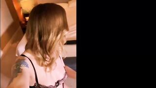 TUSHYRAW sexy goes butt to mouth & getting her booty fuck hard