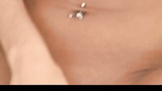 goddess dark hair hot finger-fucks her tight wet vagina