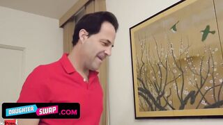 Hot Dads Trade Cute 19 Year Older Stepdaughters Elsa Jean And Liza Rowe pt.2
