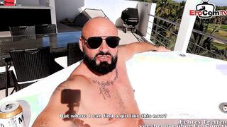 Sexual Slim Hispanic Hooker fucks inside the Whirl Pool