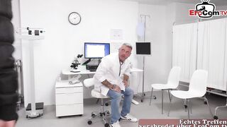 Freaky lonely german slim housewife seduced the doctor