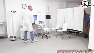 Freaky lonely german slim housewife seduced the doctor