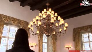Petite dark haired skank with huge legs fucks anal inside Nylon Pantyhose