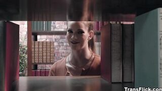 Erin Everheart takes Ariel Demures hard she cock deep
