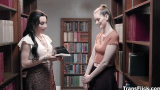 Erin Everheart takes Ariel Demures hard she cock deep