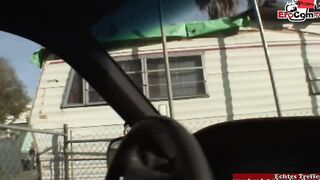 Blonde 19 Year Mature skank getting a jizzed on her small boobs from huge ebony dick