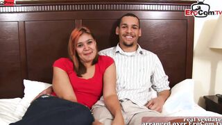 Natural American lovers at their first amateur casting