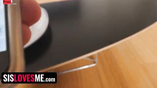 SisLovesMe - Voluptuous Blonde Vixen Jade Amber liking Bouncing Her Pink Cunt Onto Her Stepbro's Cock