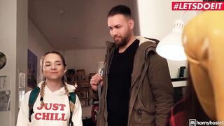 HORNYHOSTEL - SURPRISE ANAL SEX WITH THIN STEP SISTER MONA BLUE