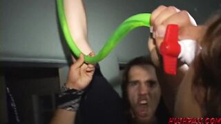 Babes Courtney and Sasha banged by long penis before cum spray