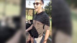 We just meeting this chick having fun golf