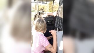 We just meeting this chick having fun golf