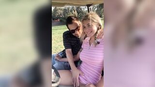 We just meeting this chick having fun golf