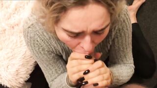 European hoe drinks COFFEE with CUM!