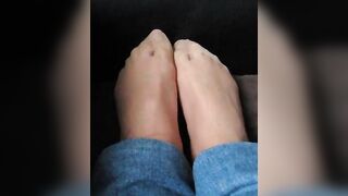 my transparent nylon man foot