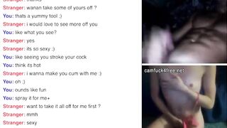 Slender Cutie helps dude to jerk off