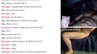 Slender Cutie helps dude to jerk off
