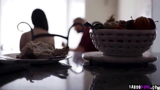 Beauty 19 year old aggressively nailed by her pervy stepdad