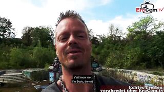 Outdoor agent make real sexydate with german tattoo mom skank