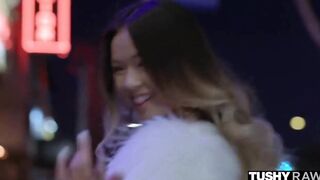 TUSHYRAW Thin beauty Lulu getting her tight butt gaped wide