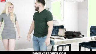 Blonde Barely Legal Step Sis Lets new Step Brother Fill her Vagina with