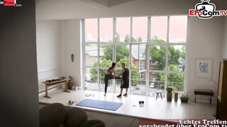 Personal Coach seduce the red haired German hoe