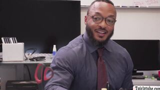 Transgender boss analed by black in office