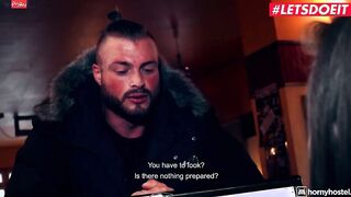 TURNED ON HOSTEL Silvia Dellai Takes Penis From Hostel Inspector