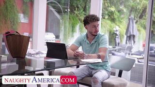 beauty cougar Natalie Brooke needs her taxes done and her snatch banged!