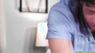 Nurse inspecting patient's cock thoroughly!