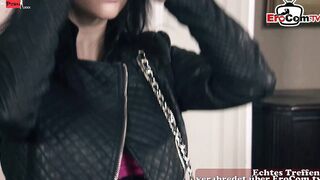 Ebony haired thin skank plowed into Nylons and her clothes