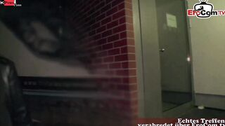 Spontaneous outdoors sex with a slim Teenage chick