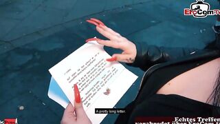 Fat german bimbo inside nylons in a real banged!! date with a stranger