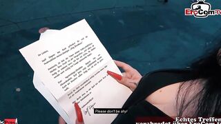 Fat german bimbo inside nylons in a real banged!! date with a stranger
