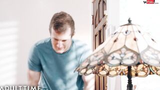 Secretly Fucking The Stuck Nanny's Tight and Wet Pussy