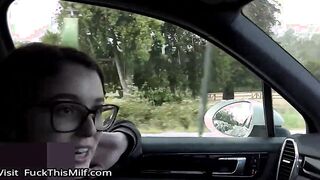 Nerdy teen fucks hard and rubs dick with her sexy feet [POV]
