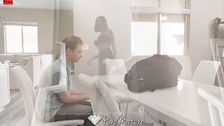 PUREMATURE Long Tit Older Lillian Stone Fucks Huge Cock