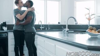 Black gay stud with perfect ass fucks his lover passionately