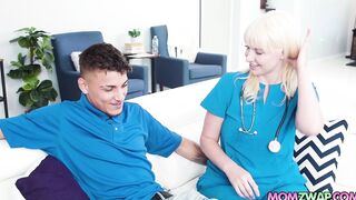Nurses Joslyn and Kate swap fucking their stepsons