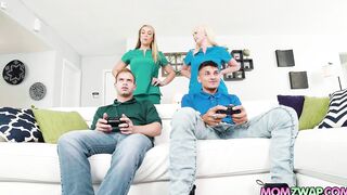 Nurses Joslyn and Kate swap fucking their stepsons