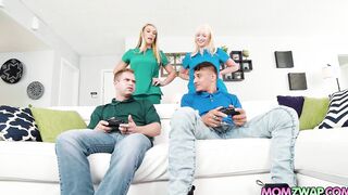 Nurses Joslyn and Kate swap fucking their stepsons