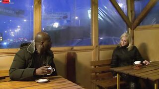 Blonde Linda Ray Blowing and Fucking African Penis