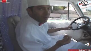 Dark Hair petite school sluts teenie Year Older with small boobies has car sex