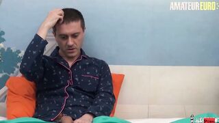 AMATEUREURO - Gigantic Boobies Red Haired Gifts Her Cunt On Christmas
