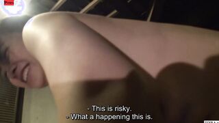 Shy big boobed Japanese new hire bathes with cheating wives