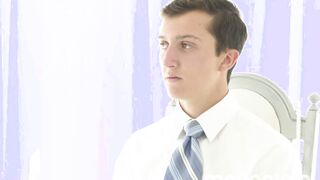 MasonicBoys - Handsome young boy gets stroked and probed by dominatrix daddy