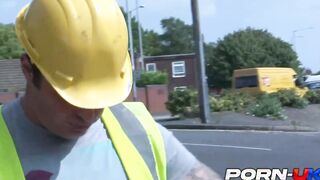 British Waitress Gina Jameson Takes Cock on Duty