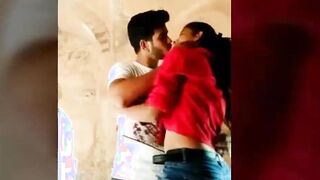 Indian desi college couple outdoor fun