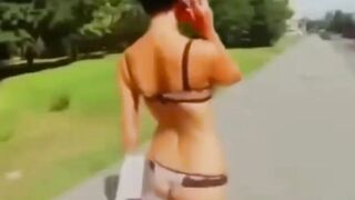Indian desi college couple outdoor fun