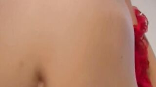 Natural tits babe Alexis B moans during intense fingering